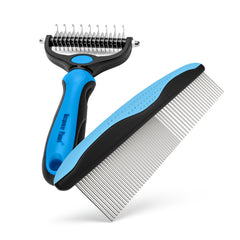 Maxpower Planet Pet Pro rake showing its two different grooming sides.