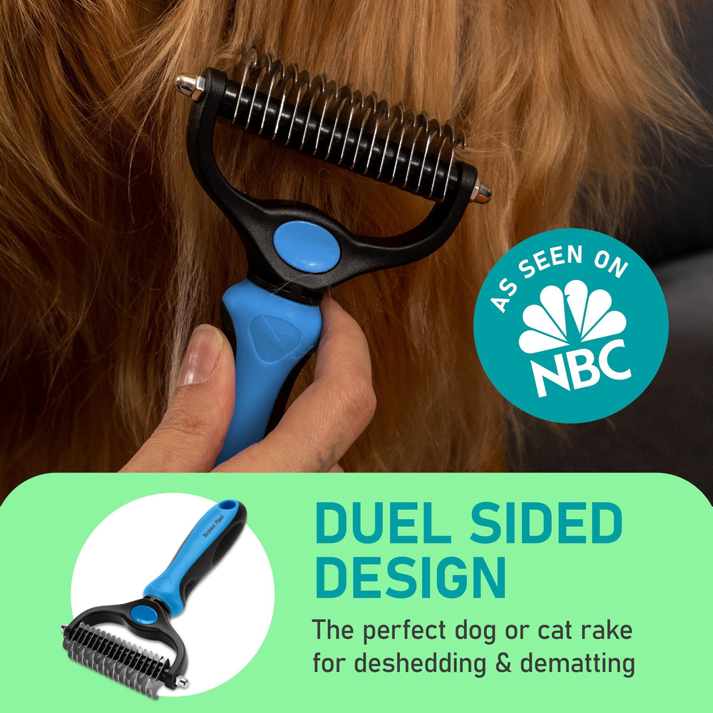 Maxpower Planet Pet Pro rake close-up of the 9-teeth dematting side.