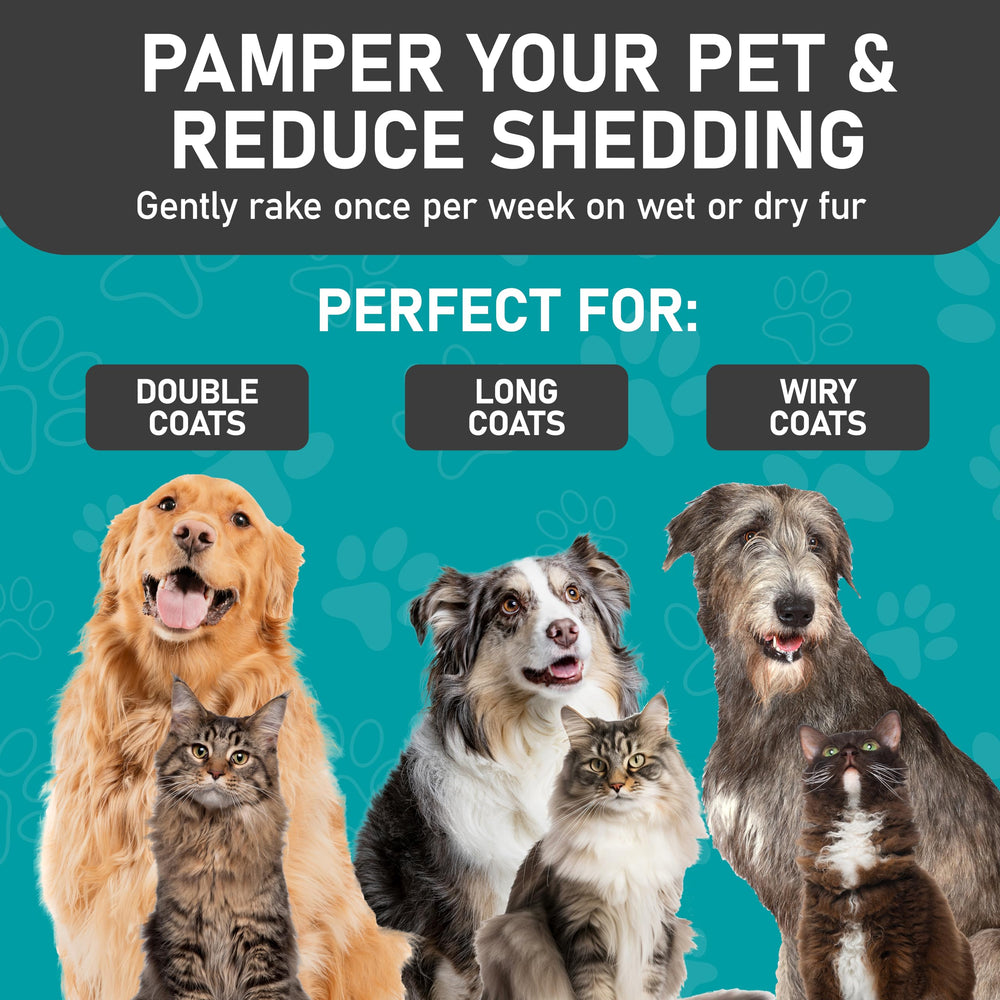 Maxpower Planet Pet Pro grooming rake teeth with sharpened, finely rounded tips.