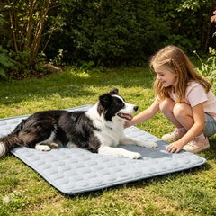 MeiLiMiYu dog cooling mat showing its other usable side.