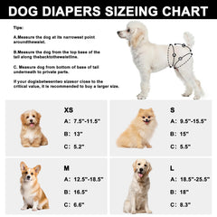 Mengelina female dog diapers highlighting the skirt-style design.
