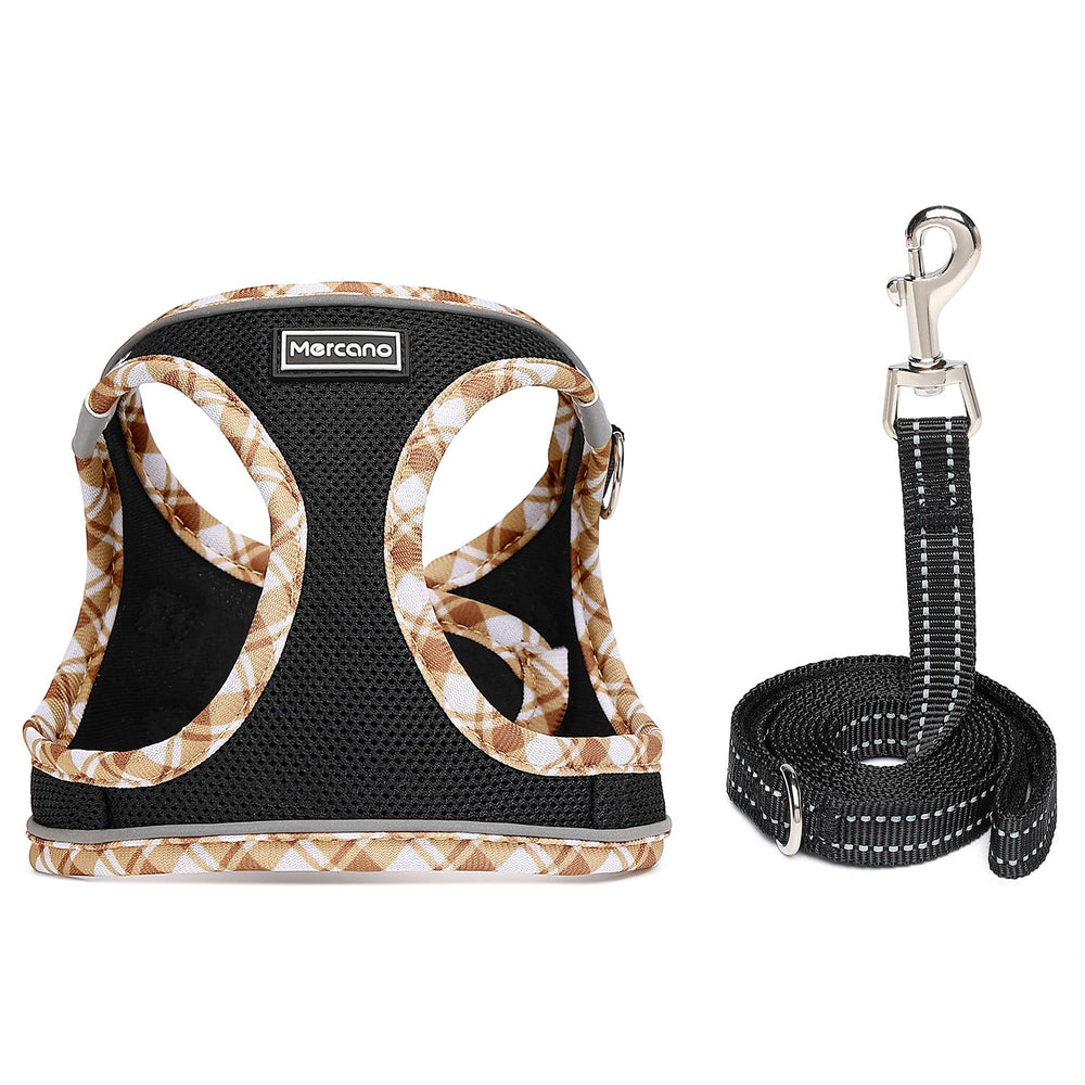 Mercano dog harness set close-up showing the soft mesh fabric.