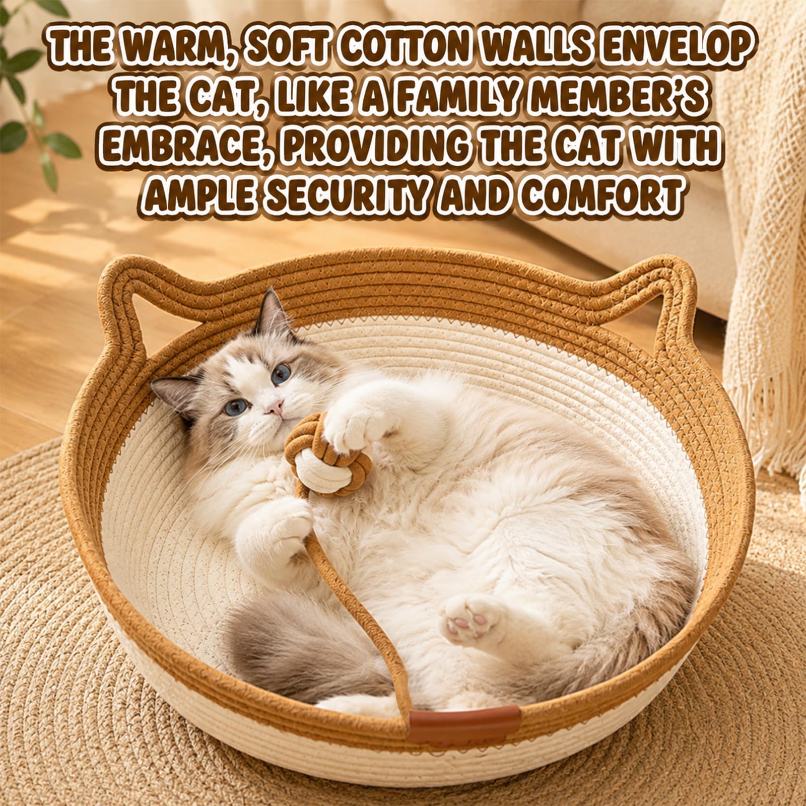 Methill cat basket shown folded to highlight its foldable design.