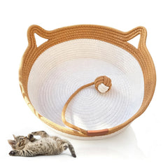 Methill cat basket shown from the front with its round basket shape visible.