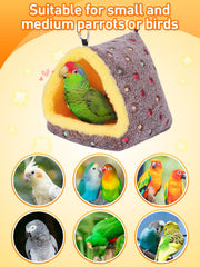 MEWTOGO bird nest house with the two included metal mountaineering clasps.