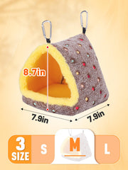 MEWTOGO bird nest house with a close view of its soft plush fabric.