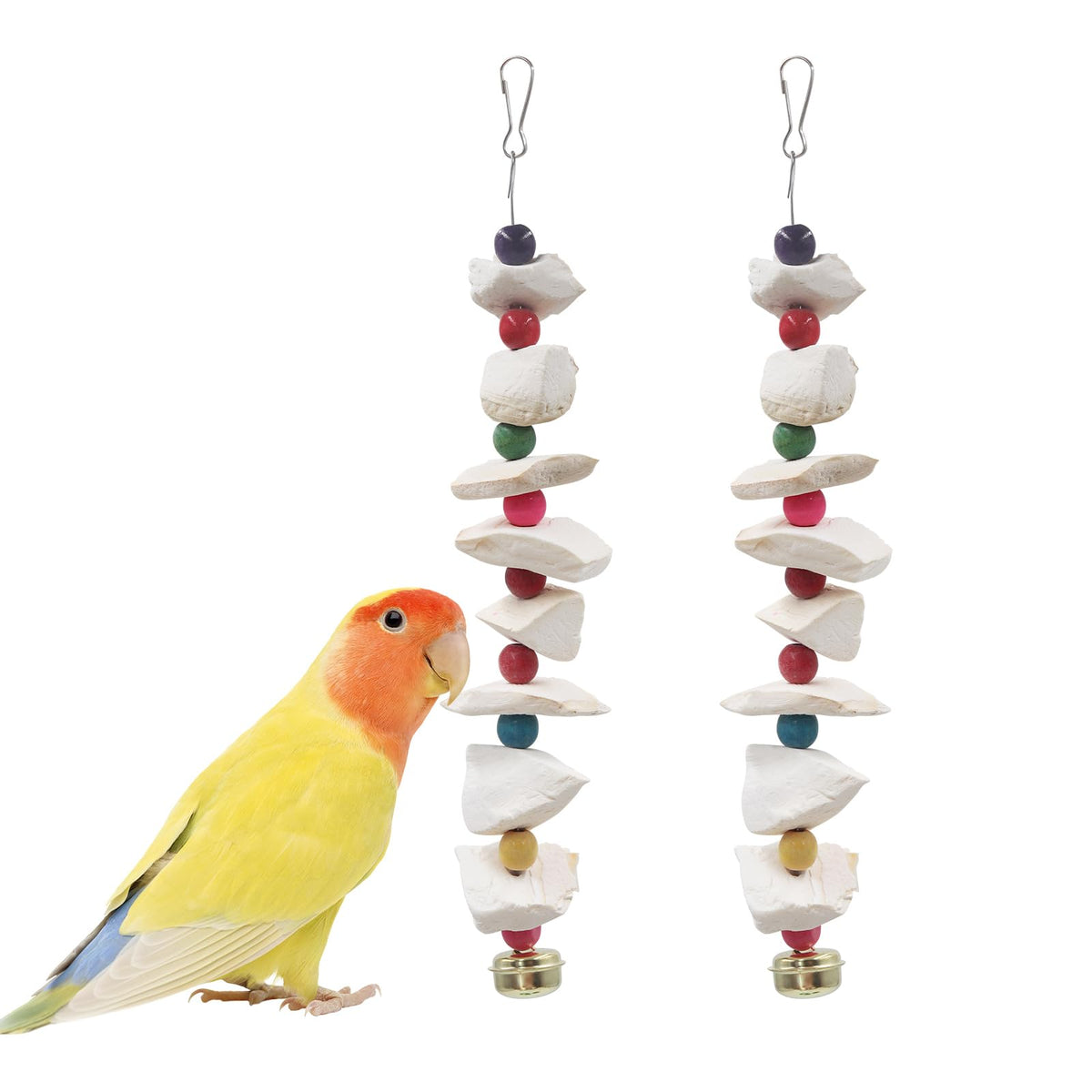 MHLLGN bird toys shown from the front.