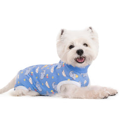 Miaododo dog recovery suit two-piece pack showing both suits.