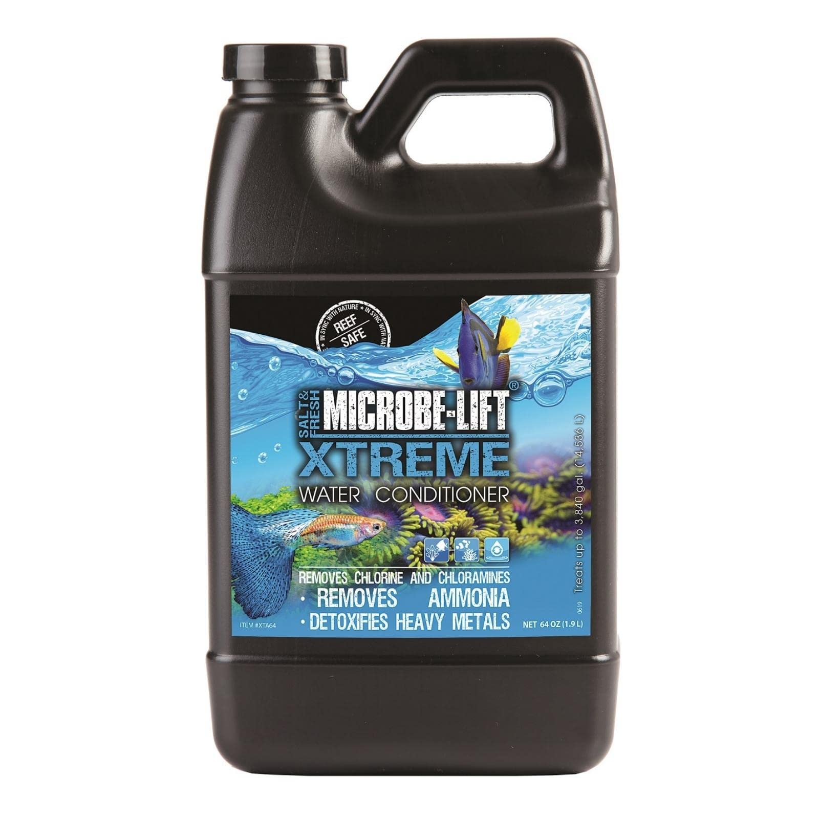 MICROBE-LIFT aquarium water conditioner bottle shown from the front.