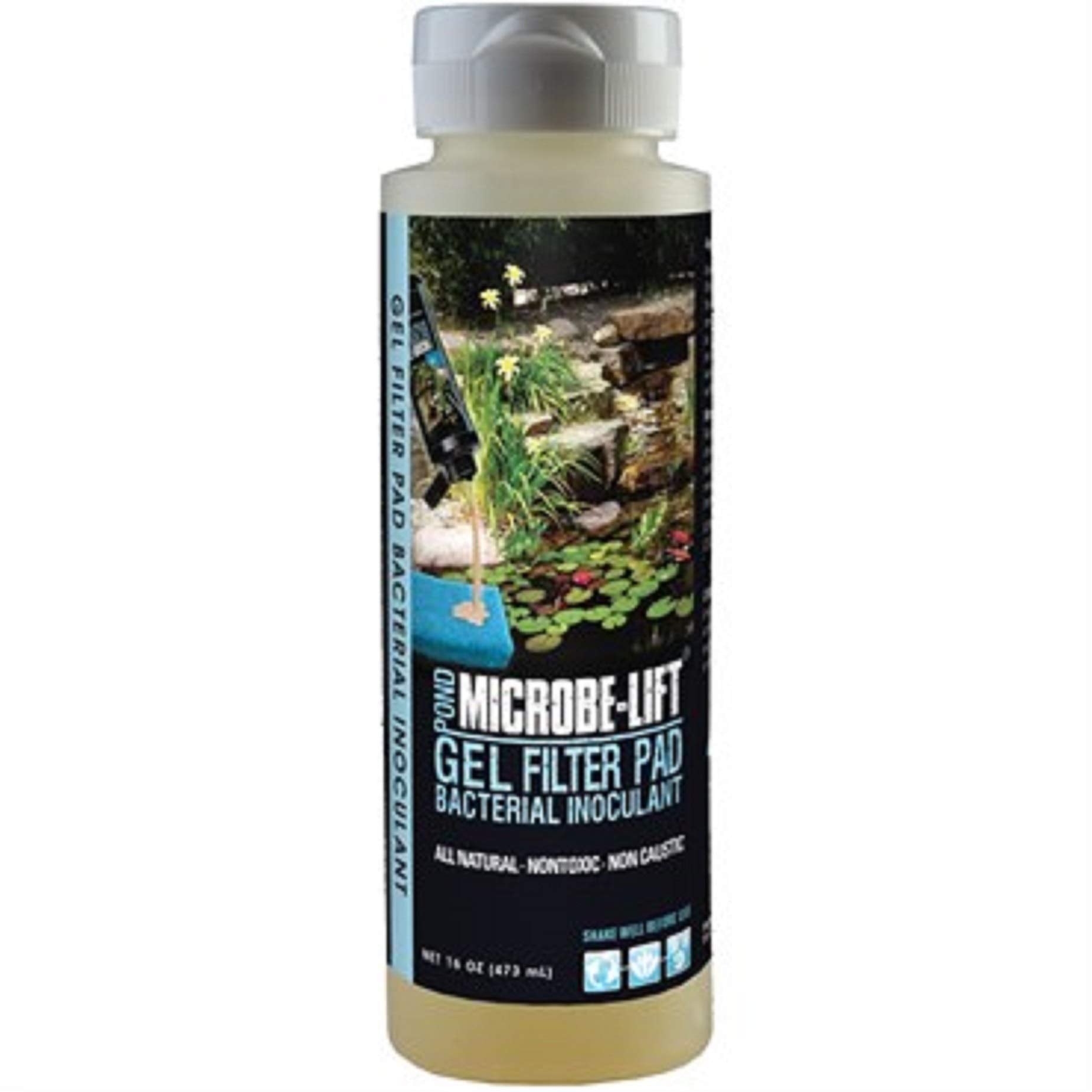 MICROBE-LIFT pond gel filter inoculant shown from the front.