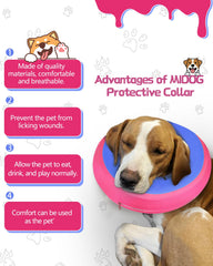 MIDOG inflatable dog collar shown from a side angle.
