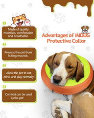 Close-up of the soft fabric on the MIDOG Inflatable Dog Cone.