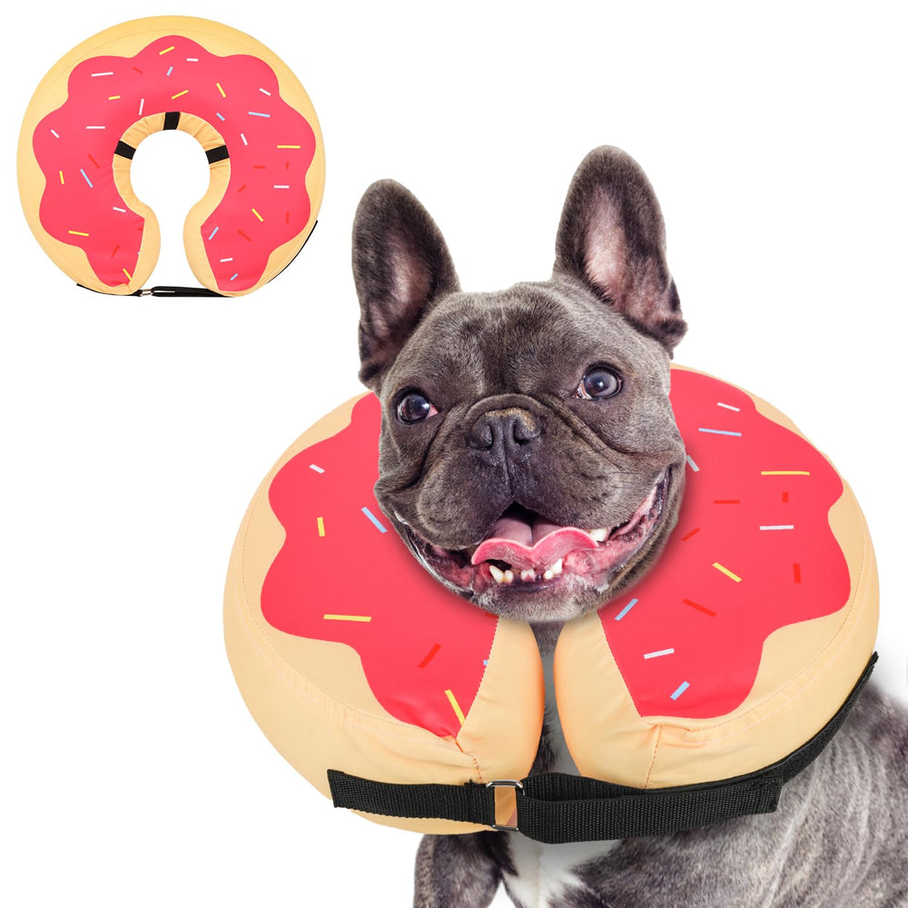 MIDOG Inflatable Dog Cone shown from the front.