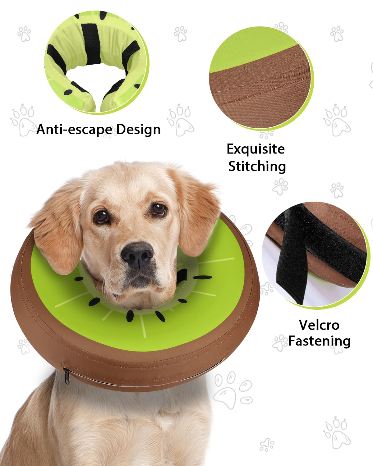 Inner collar loops on the MIDOG Inflatable Dog Cone.