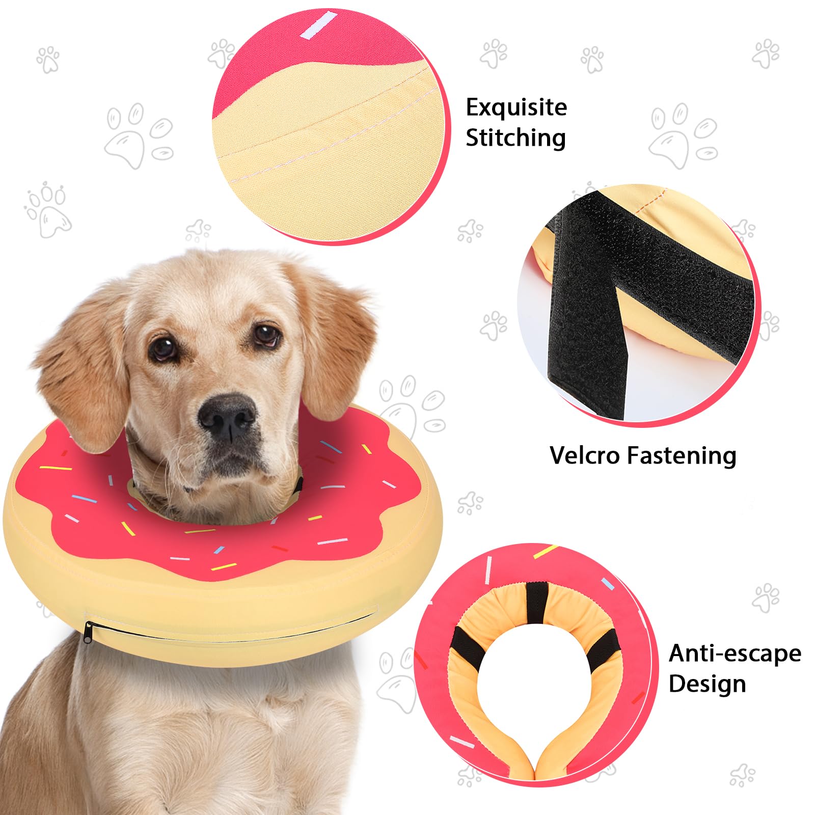 MIDOG Inflatable Dog Cone inner loops shown in detail.