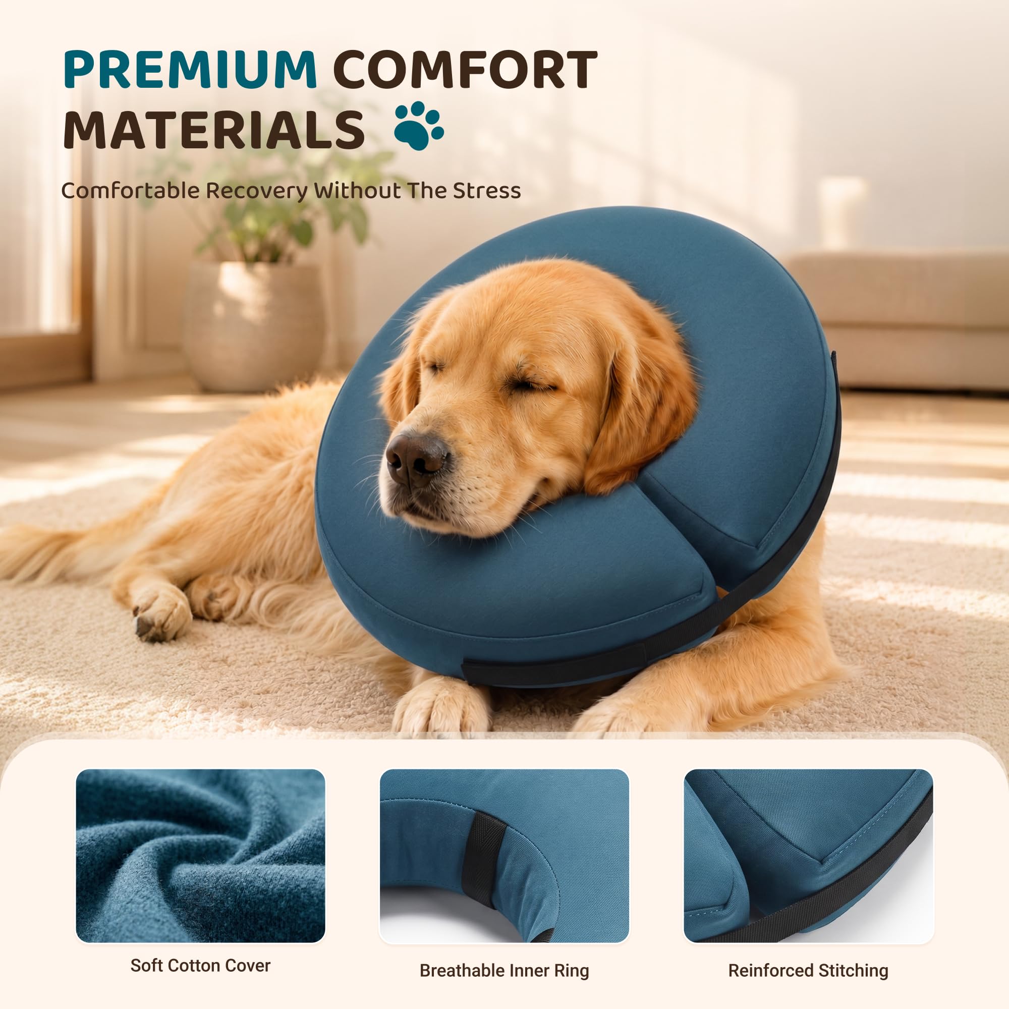 Removable nylon cover shown on the MIDOG Inflatable Dog Cone.