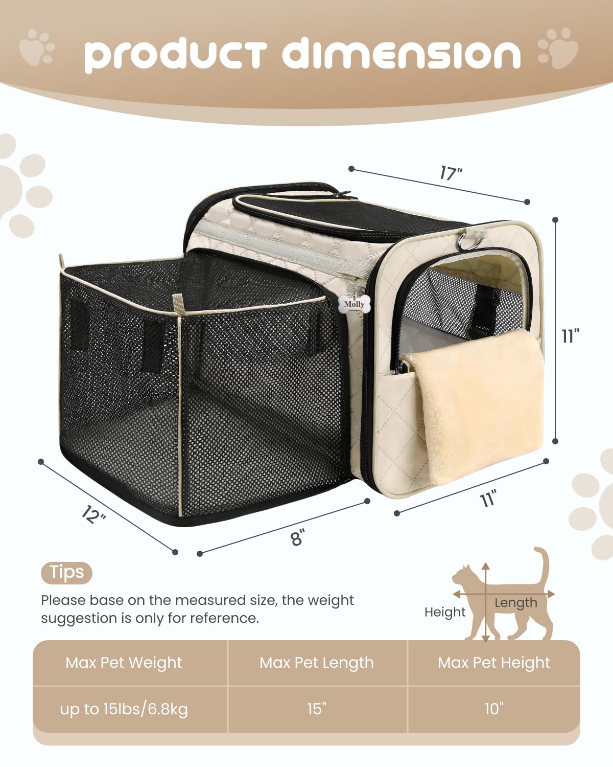 MIDOG soft cat carrier folded flat for storage.