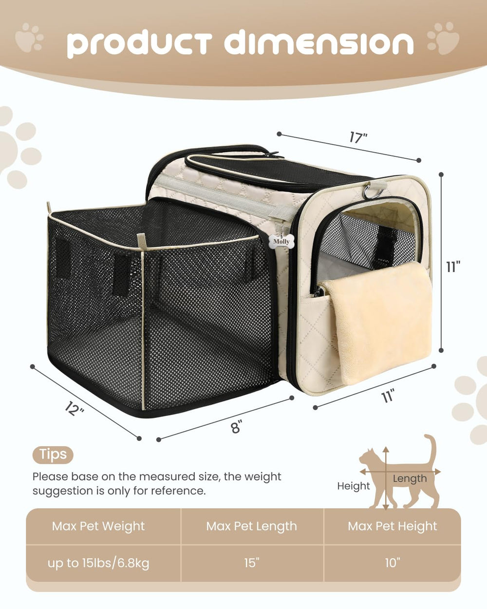 MIDOG soft cat carrier folded flat for storage.