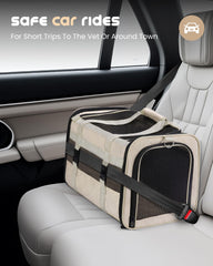 MIDOG soft cat carrier locking zipper and internal safety leash.