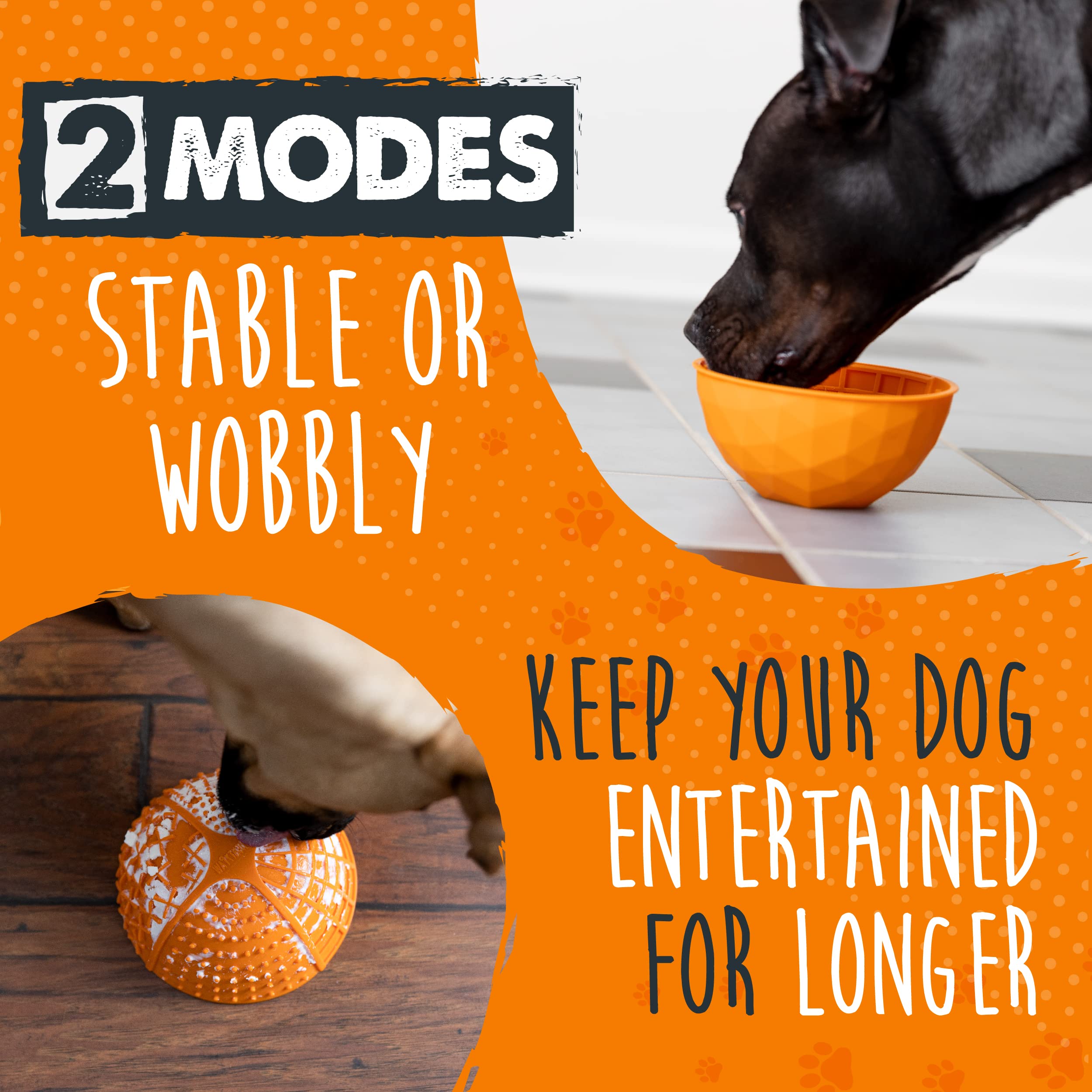 Mighty Paw Dog Slow Feeder Bowl used by a dog for licking.