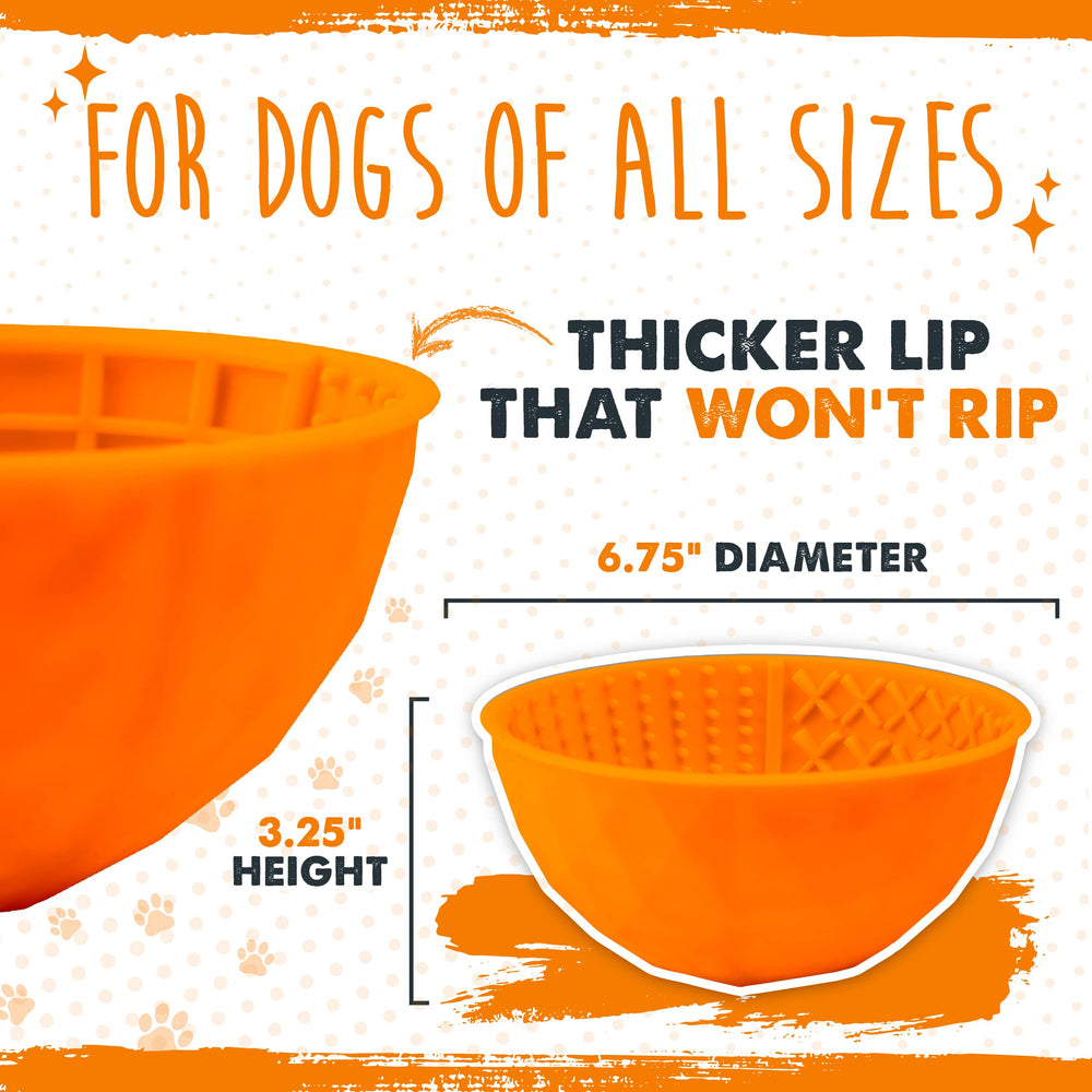 Mighty Paw Dog Slow Feeder Bowl silicone surface in close-up.