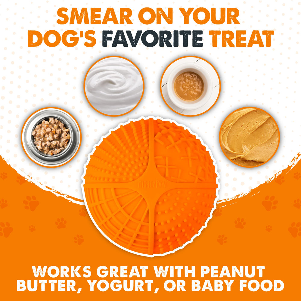 Mighty Paw Dog Slow Feeder Bowl used with wet dog food.