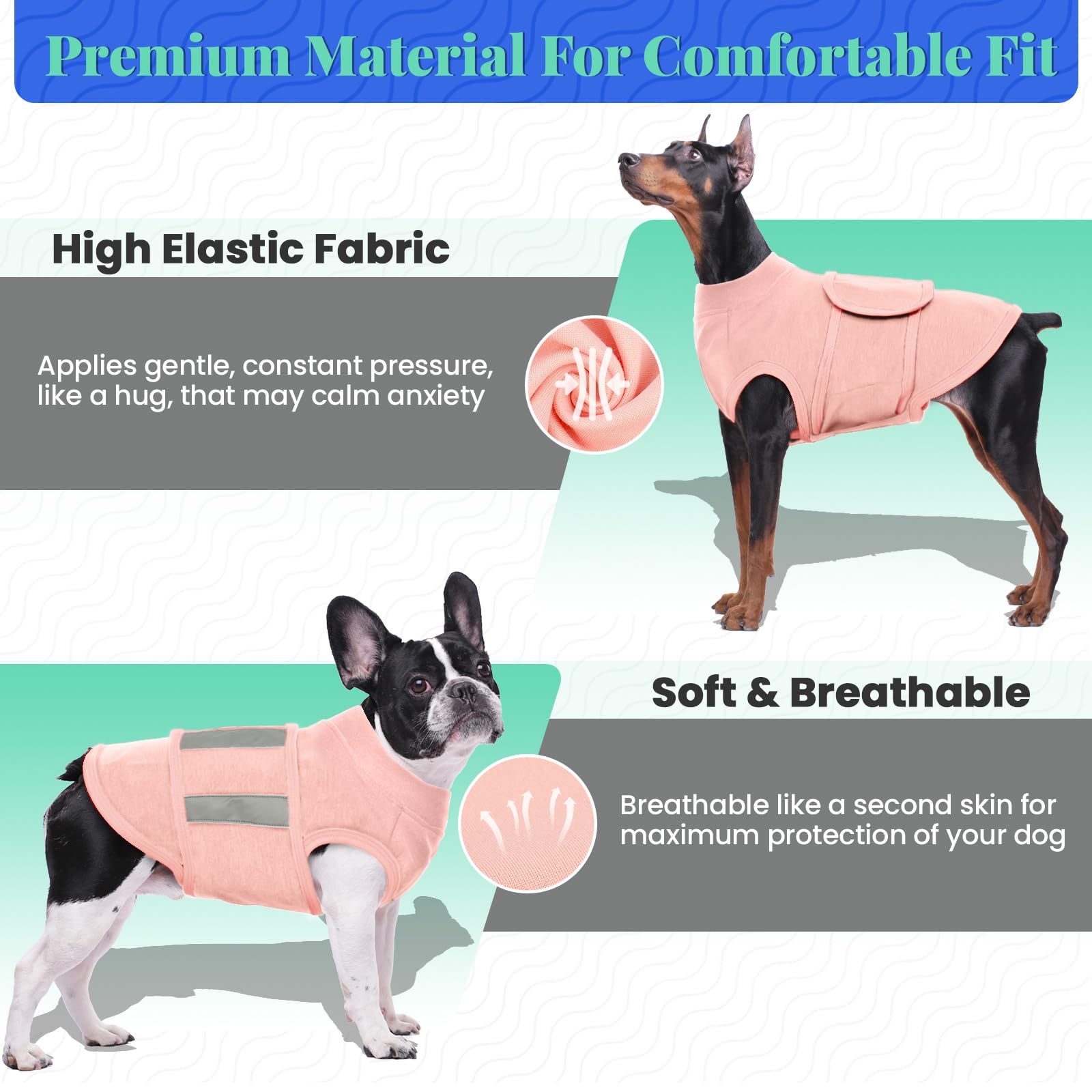 MIGOHI Dog Anxiety Relief Coat shown from the side.