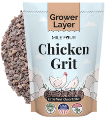Mile Four Chicken Grit Layer & Grower shown from the front.