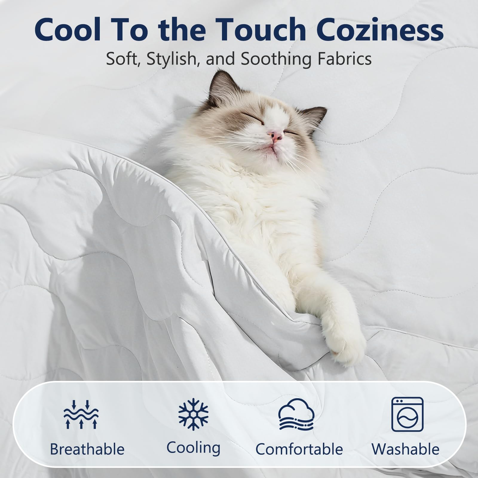 MIXJOY cooling pet blanket displayed to show its two-sided design.