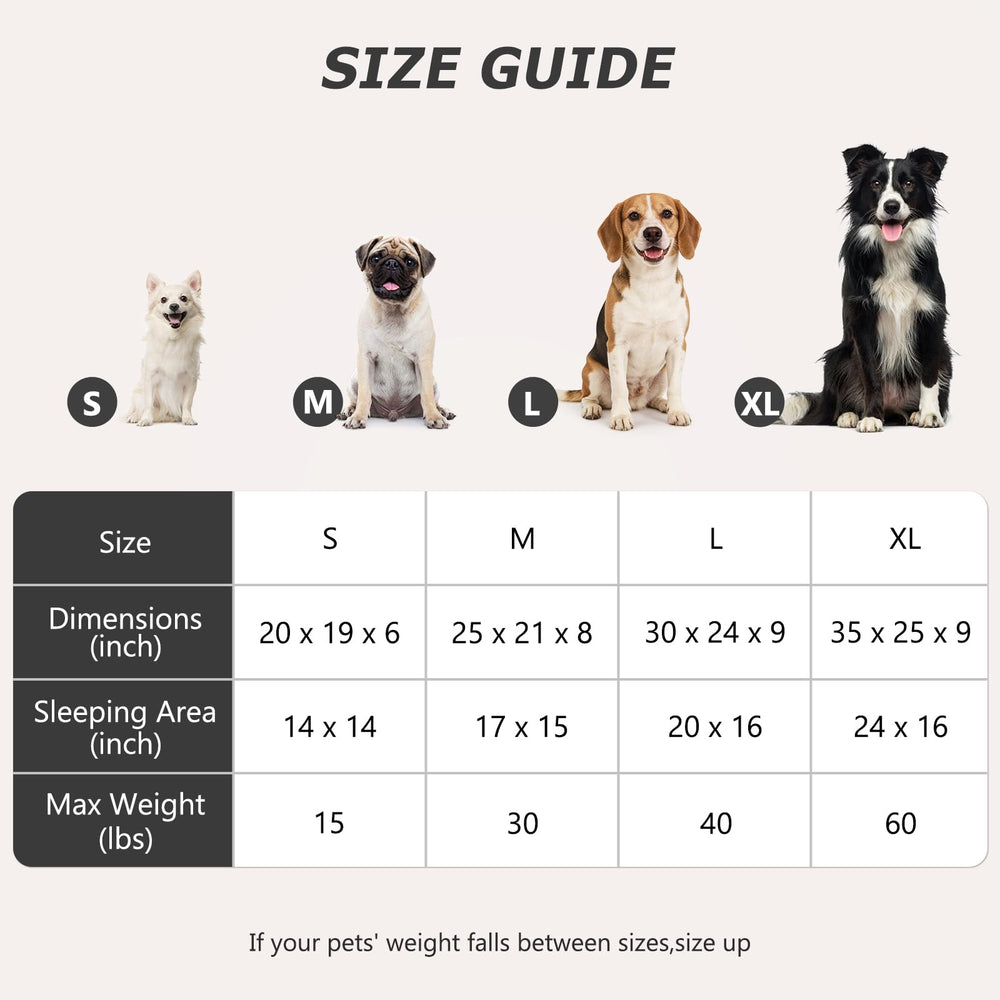 MIXJOY dog bed shown with a dog resting on the cushioned surface.