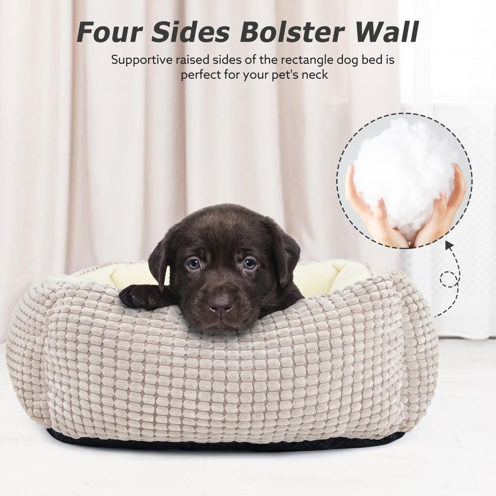 MIXJOY dog bed viewed at the low front entrance.