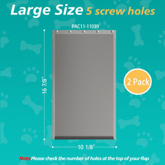 MOLYLY dog door replacement flap showing its five top holes.