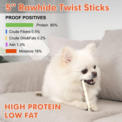MON2SUN rawhide twist stick shown from the end to highlight its profile.