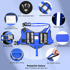 MOOGROU service dog leash showing its two padded handles.
