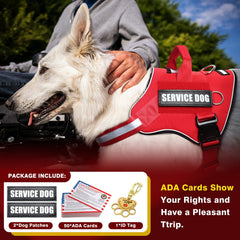 MOOGROU service dog vest detail showing its padded back handle.