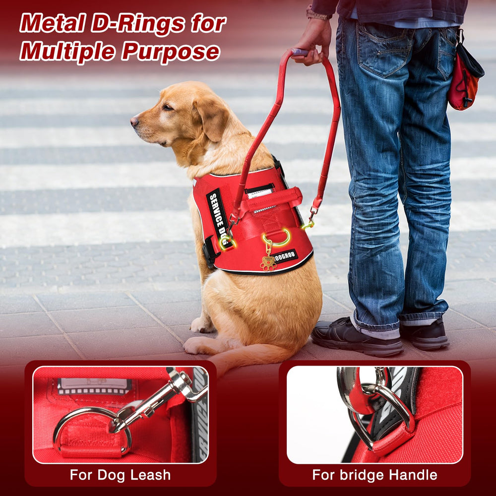 MOOGROU service dog vest kit showing its two SERVICE DOG patches.
