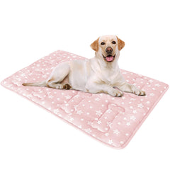 Moonsea Dog Crate Mat shown from the front with its printed surface visible.