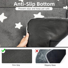 Mora Pets dog crate pad placed inside a dog kennel.