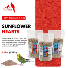 Morning Bird Sunflower Hearts & Chips close-up showing shelled kernels.