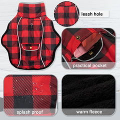 MOTZABO dog winter coat fleece lining shown in close-up.