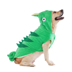MuYaoPet chameleon dog costume shown from the front.