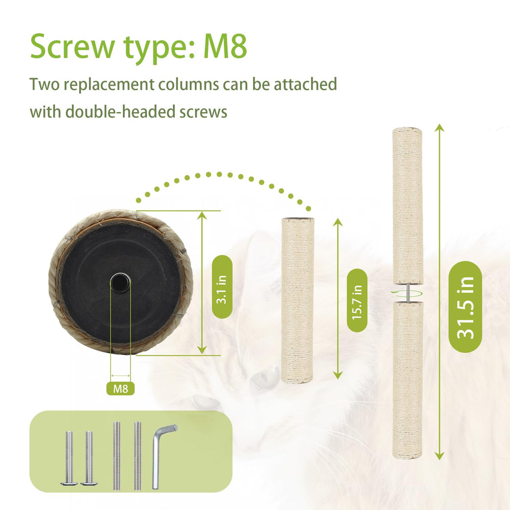 MUYG cat scratching post refill pair with natural sisal wrapping visible.