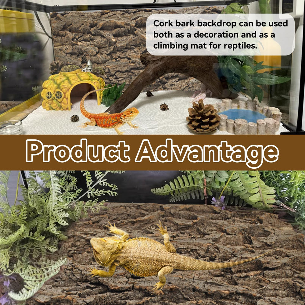 MUYG reptile cork bark background showing its two separate panels.