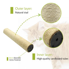 Close-up of the natural sisal surface on a MUYG cat scratching post refill.