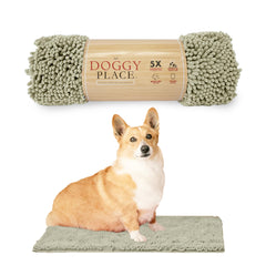 My Doggy Place Dog Mud Mat shown from the front in its small rectangular shape.