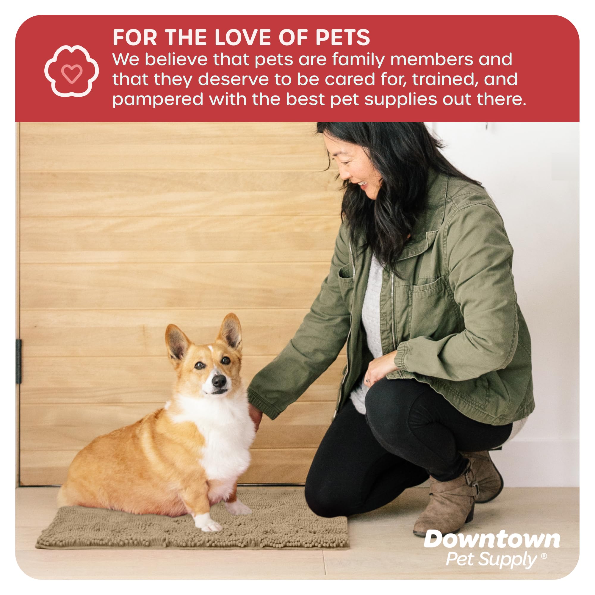 My Doggy Place Dog Mud Mat shown for indoor and outdoor entry use.