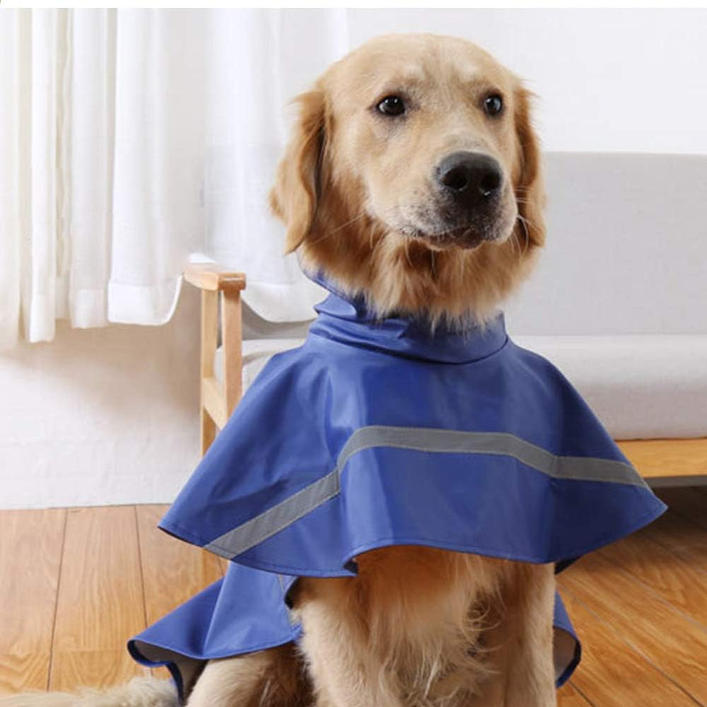 NACOCO dog raincoat detail showing the elastic leg straps.