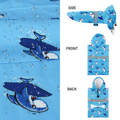 NACOCO dog raincoat back showing its reflective strip.