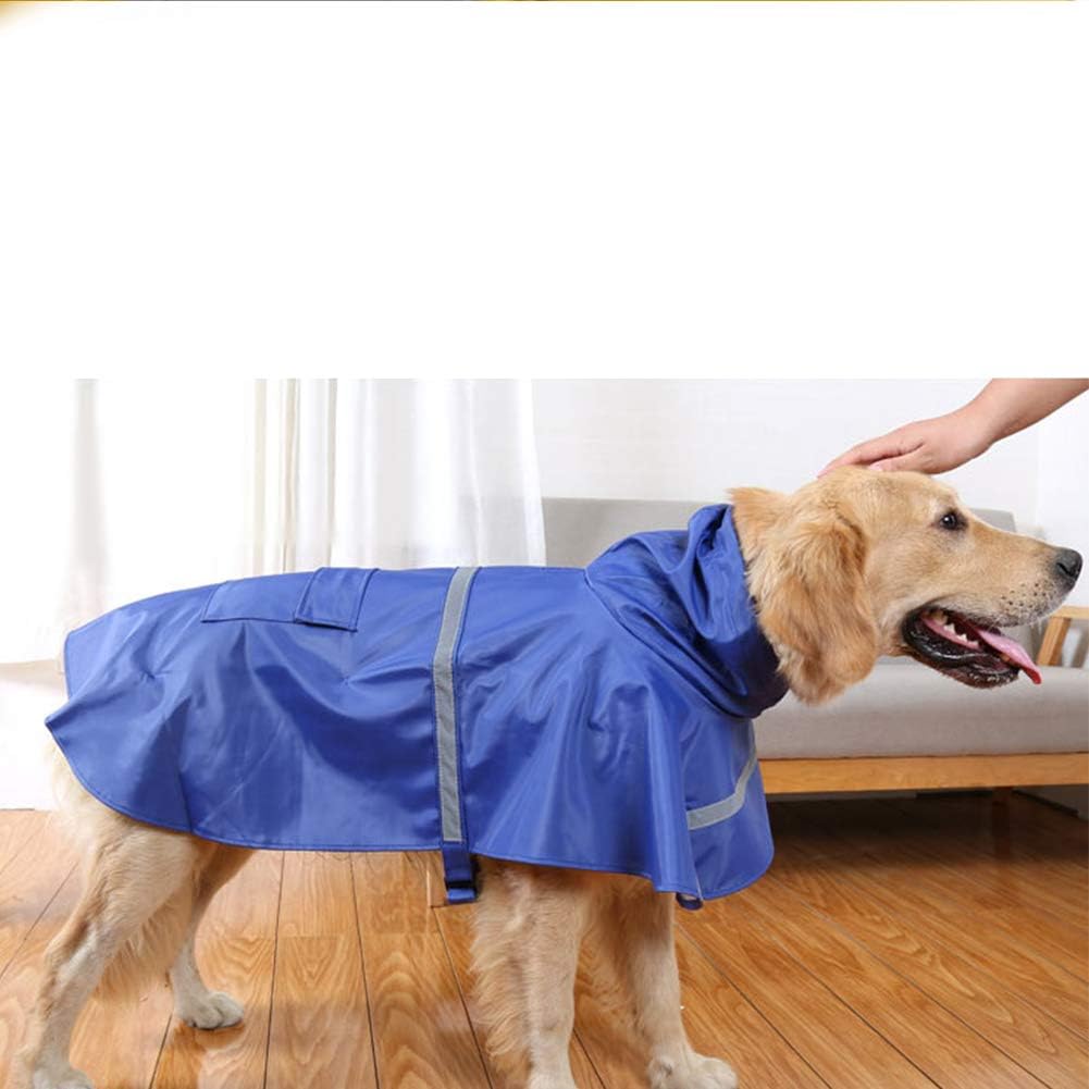 NACOCO dog raincoat showing the reflective strip on the back.