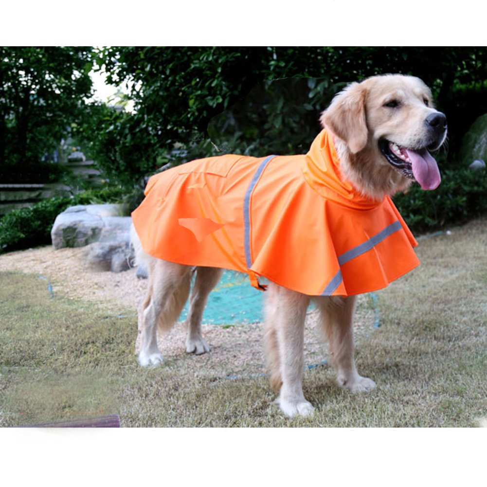 NACOCO dog raincoat shown from a side angle with its hood.